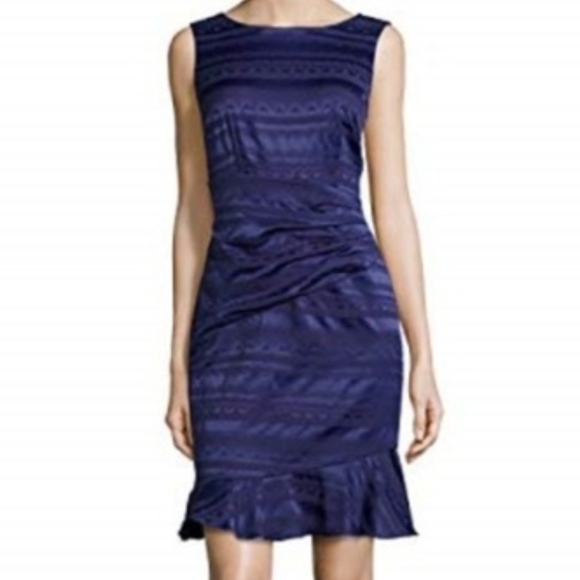 NYDJ Dresses & Skirts - NYDJ Layla Blue Jacquard Dress